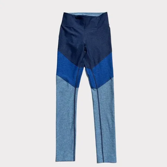 Outdoor Voices 7/8 Tri-Tone Mid Rise Leggings XS Blue Springs - Picture 8 of 8